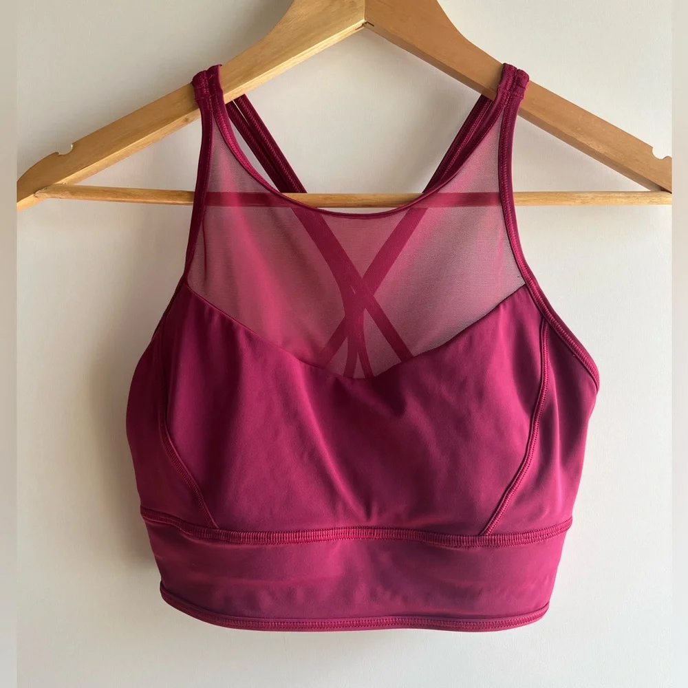 Lululemon Wake and Train Long Line Bra Star Ruby 8